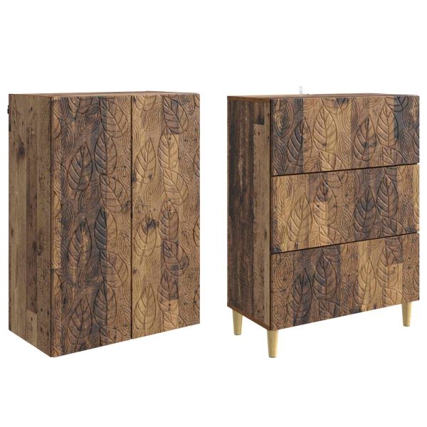 Комплект шкафове 2 pcs Старо дърво 66 x 34,5 x 90 см