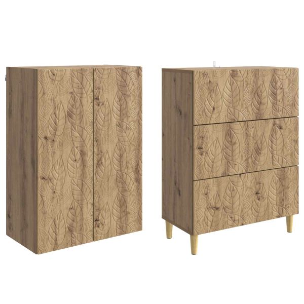 Комплект шкафове 2 pcs Дъб артизан 66 x 34,5 x 90 см