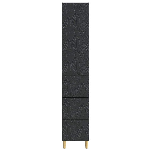 Комплект шкафове 2 pcs Черно 33 x 34,5 x 90 см