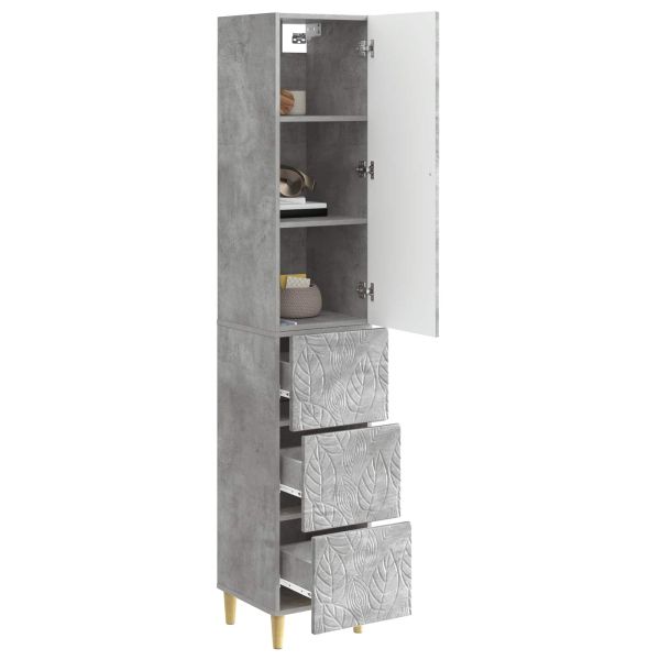 Комплект шкафове 2 pcs Бетонно сиво 33 x 34,5 x 90 см