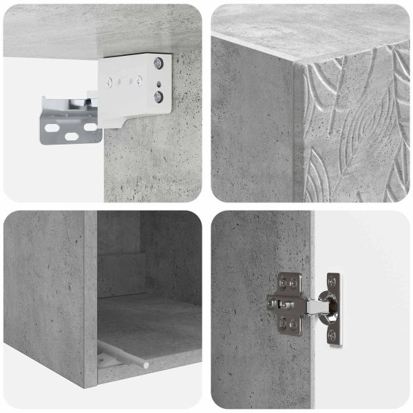 Комплект шкафове 2 pcs Бетонно сиво 33 x 34,5 x 90 см