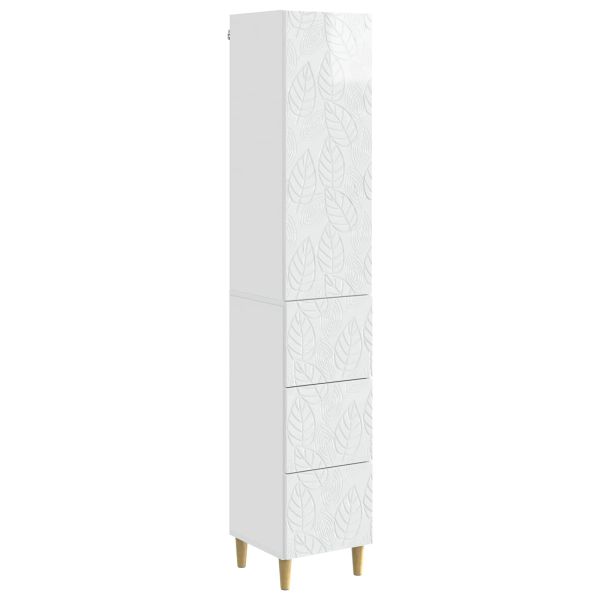 Комплект шкафове 2 pcs Бял гланц 33 x 34,5 x 90 см