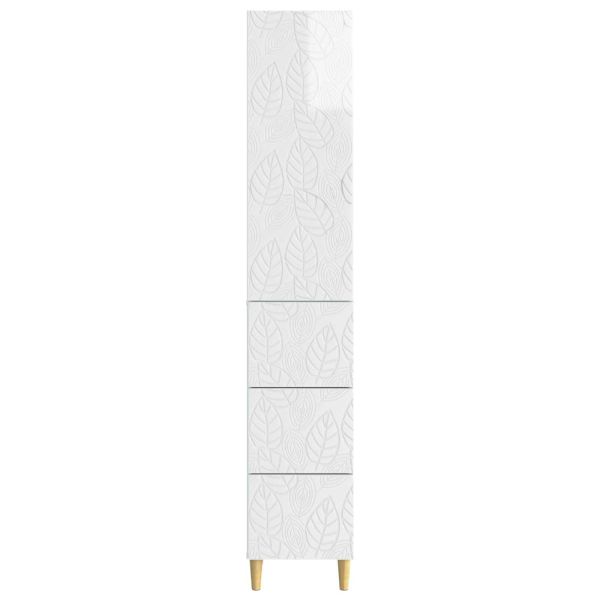 Комплект шкафове 2 pcs Бял гланц 33 x 34,5 x 90 см