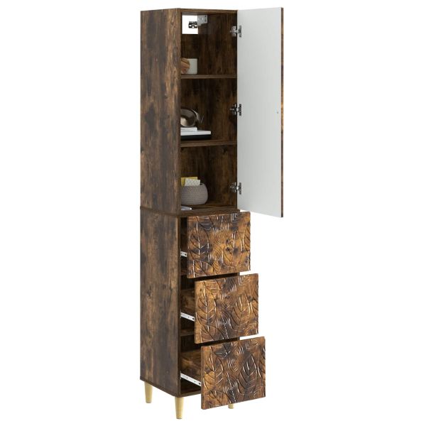 Комплект шкафове 2 pcs Опушен дъб 33 x 34,5 x 90 см