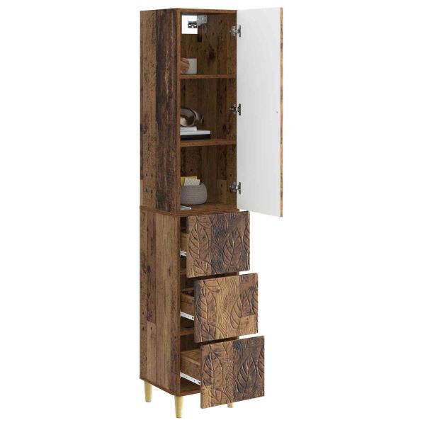 Комплект шкафове 2 pcs Старо дърво 33 x 34,5 x 90 см