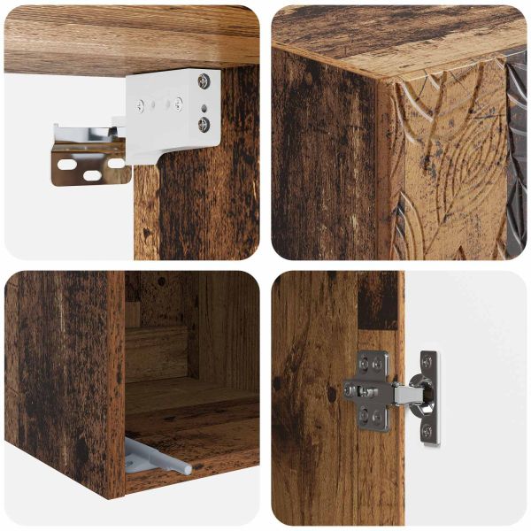 Комплект шкафове 2 pcs Старо дърво 33 x 34,5 x 90 см