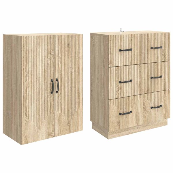 Комплект шкафове 2 pcs Дъб сонома 66 x 34,5 x 87 см