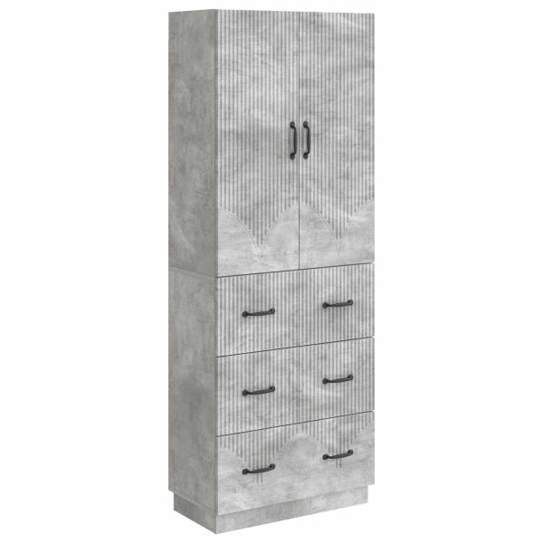 Комплект шкафове 2 pcs Бетонно сиво 66 x 34,5 x 87 см