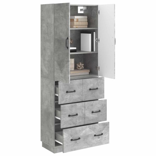 Комплект шкафове 2 pcs Бетонно сиво 66 x 34,5 x 87 см