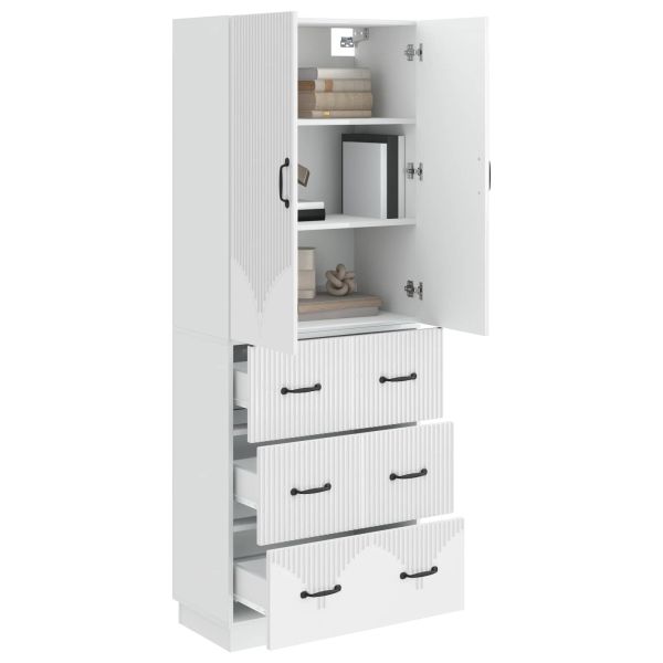 Комплект шкафове 2 pcs Бял гланц 66 x 34,5 x 87 см