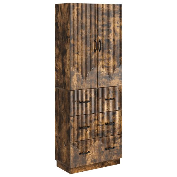 Комплект шкафове 2 pcs Опушен дъб 66 x 34,5 x 87 см