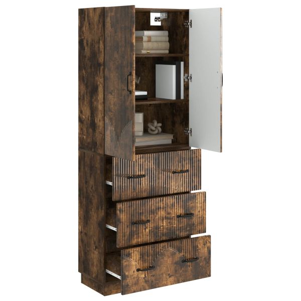 Комплект шкафове 2 pcs Опушен дъб 66 x 34,5 x 87 см