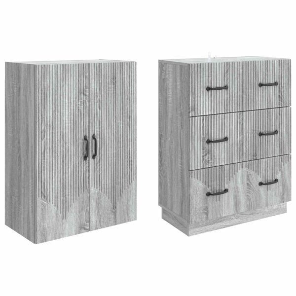 Комплект шкафове 2 pcs Сив Сонома 66 x 34,5 x 87 см