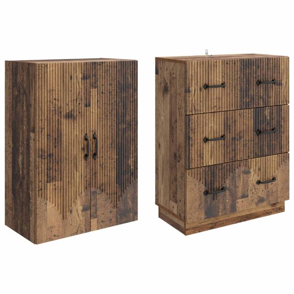 Комплект шкафове 2 pcs Старо дърво 66 x 34,5 x 87 см