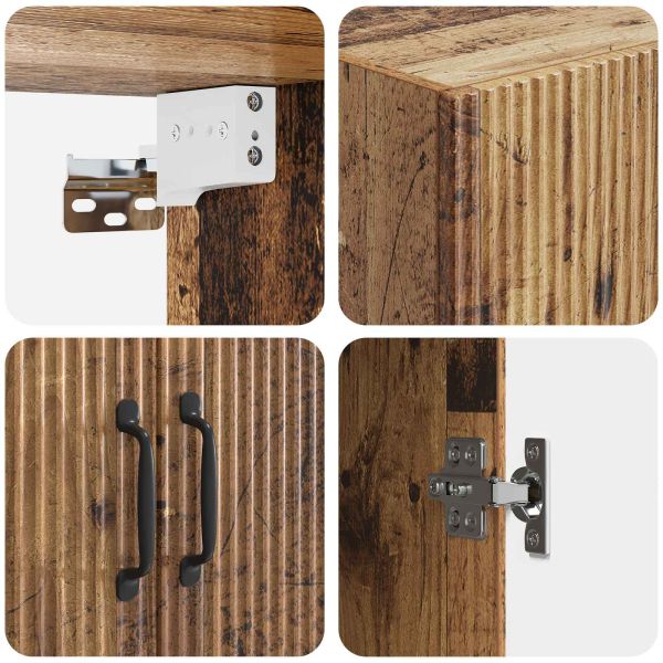 Комплект шкафове 2 pcs Старо дърво 66 x 34,5 x 87 см