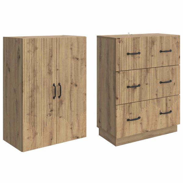 Комплект шкафове 2 pcs Дъб артизан 66 x 34,5 x 87 см