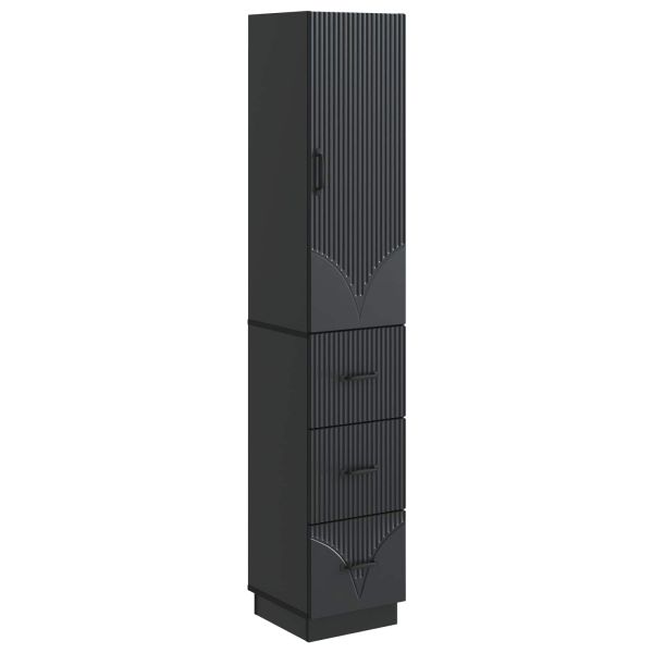 Комплект шкафове 2 pcs Черно 33 x 34,5 x 87 см
