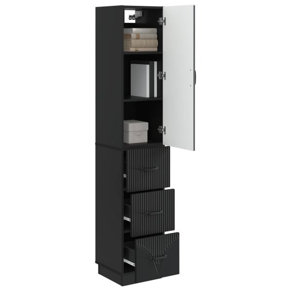 Комплект шкафове 2 pcs Черно 33 x 34,5 x 87 см