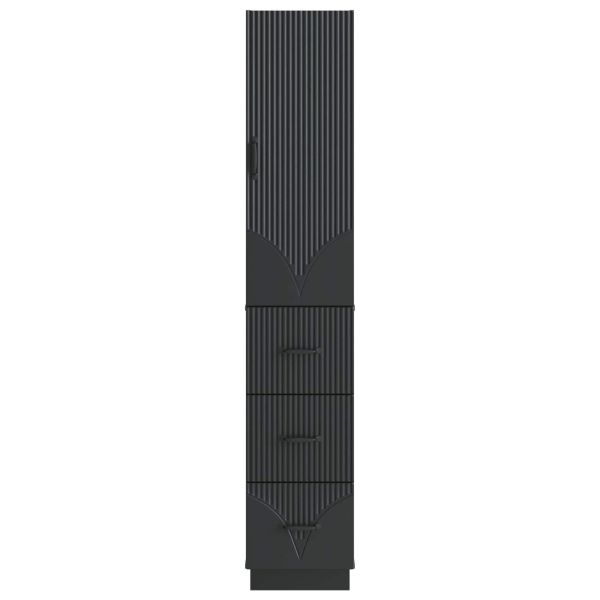 Комплект шкафове 2 pcs Черно 33 x 34,5 x 87 см