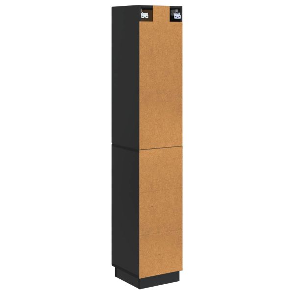 Комплект шкафове 2 pcs Черно 33 x 34,5 x 87 см
