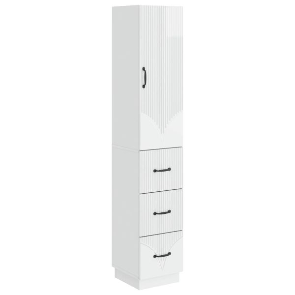 Комплект шкафове 2 pcs Бял гланц 33 x 34,5 x 87 см