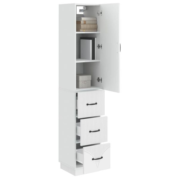 Комплект шкафове 2 pcs Бял гланц 33 x 34,5 x 87 см