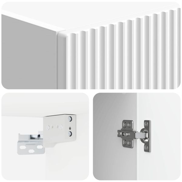 Комплект шкафове 2 pcs Бял гланц 33 x 34,5 x 87 см