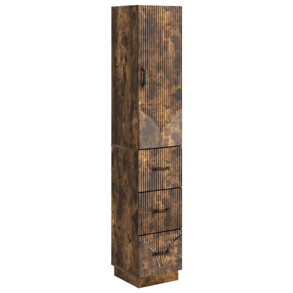 Комплект шкафове 2 pcs Опушен дъб 33 x 34,5 x 87 см