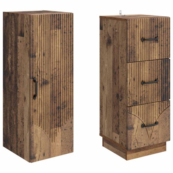 Комплект шкафове 2 pcs Старо дърво 33 x 34,5 x 87 см