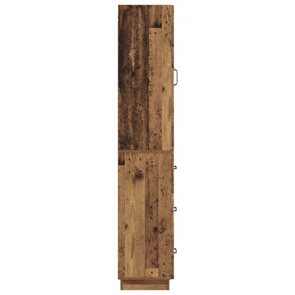 Комплект шкафове 2 pcs Старо дърво 33 x 34,5 x 87 см