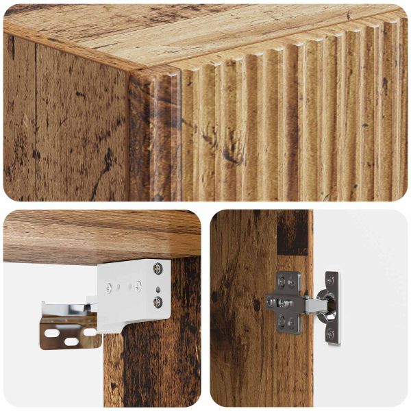 Комплект шкафове 2 pcs Старо дърво 33 x 34,5 x 87 см