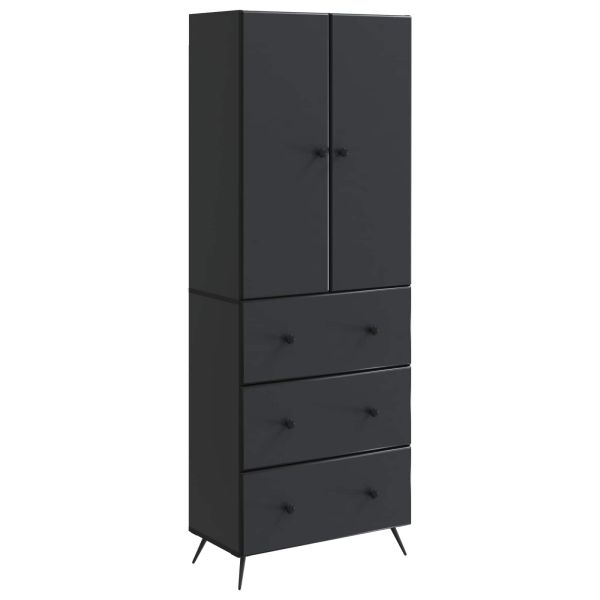 Комплект шкафове 2 pcs Черно 66 x 34,5 x 90 см