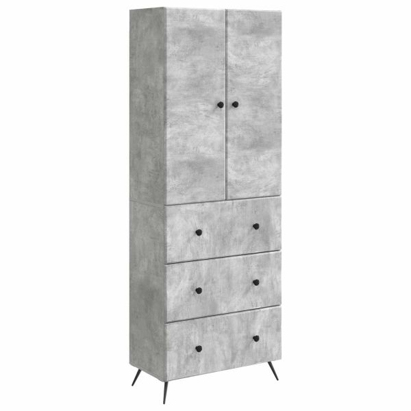 Комплект шкафове 2 pcs Бетонно сиво 66 x 34,5 x 90 см