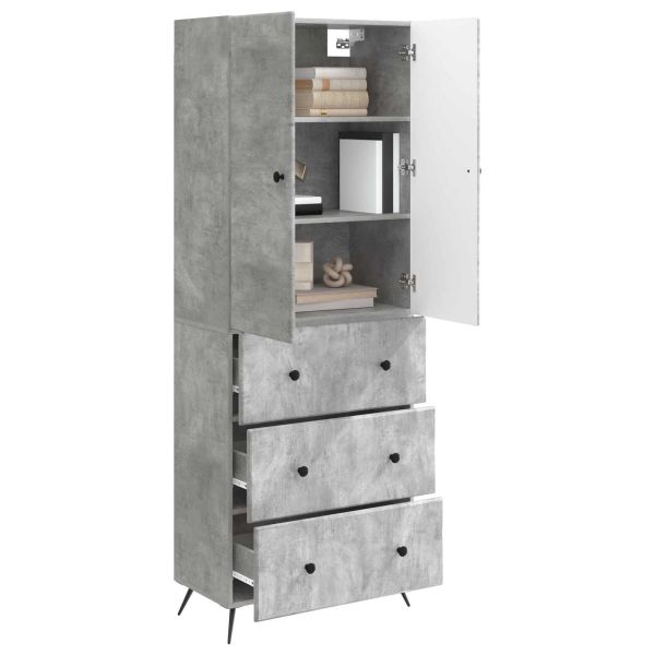 Комплект шкафове 2 pcs Бетонно сиво 66 x 34,5 x 90 см