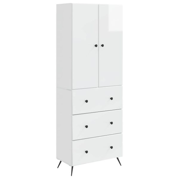 Комплект шкафове 2 pcs Бял гланц 66 x 34,5 x 90 см