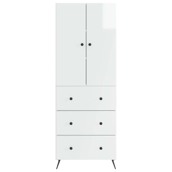 Комплект шкафове 2 pcs Бял гланц 66 x 34,5 x 90 см