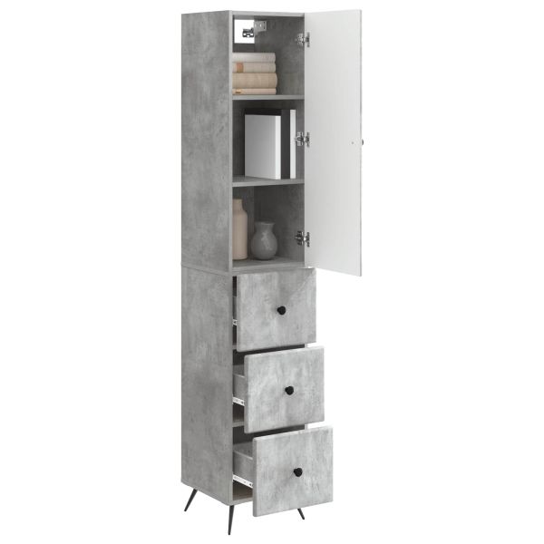 Комплект шкафове 2 pcs Бетонно сиво 34,5 x 34,5 x 90 см