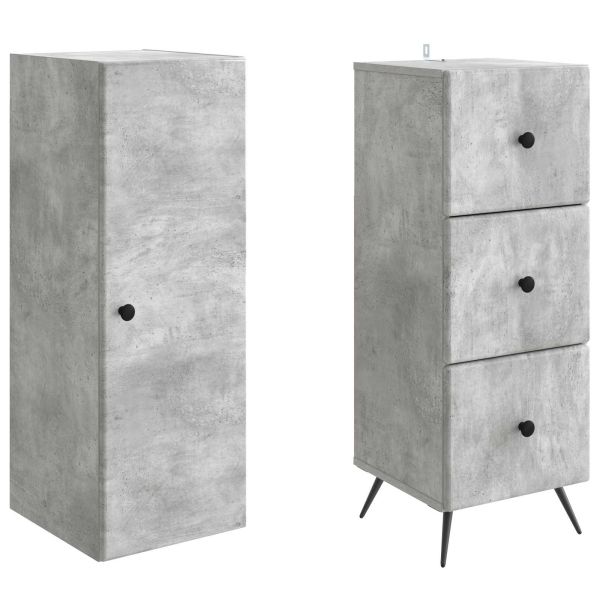 Комплект шкафове 2 pcs Бетонно сиво 34,5 x 34,5 x 90 см