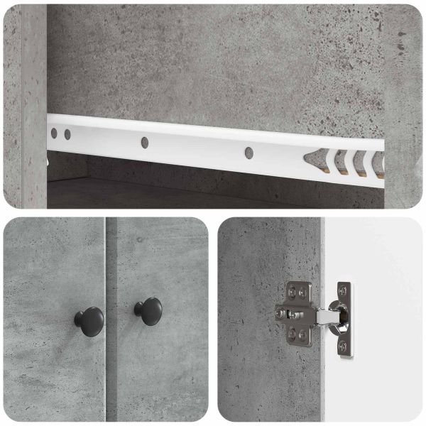 Комплект шкафове 2 pcs Бетонно сиво 34,5 x 34,5 x 90 см