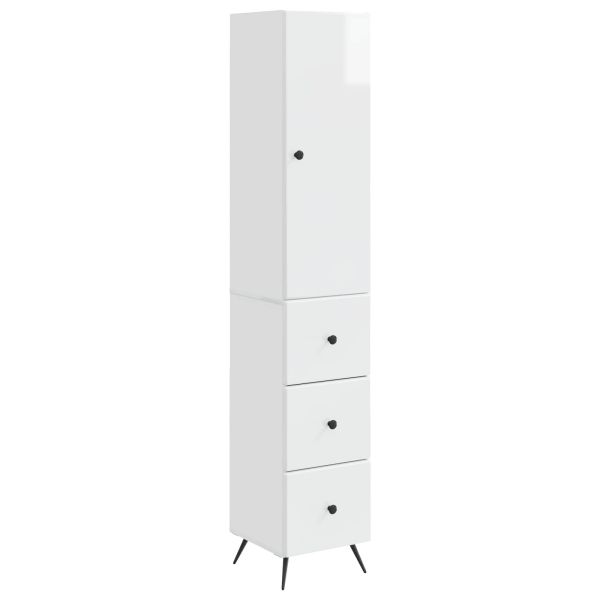 Комплект шкафове 2 pcs Бял гланц 34,5 x 34,5 x 90 см
