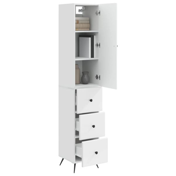 Комплект шкафове 2 pcs Бял гланц 34,5 x 34,5 x 90 см