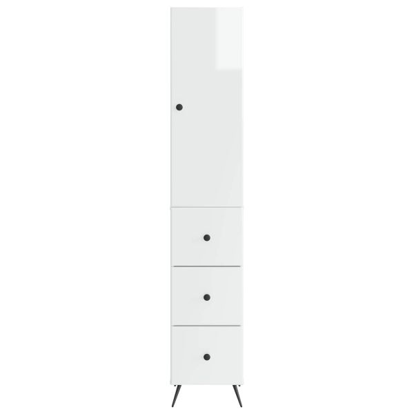 Комплект шкафове 2 pcs Бял гланц 34,5 x 34,5 x 90 см
