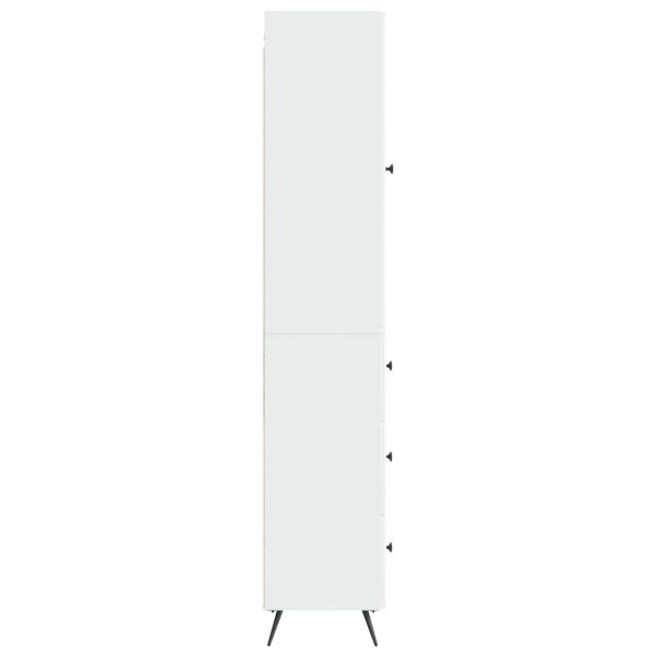 Комплект шкафове 2 pcs Бял гланц 34,5 x 34,5 x 90 см