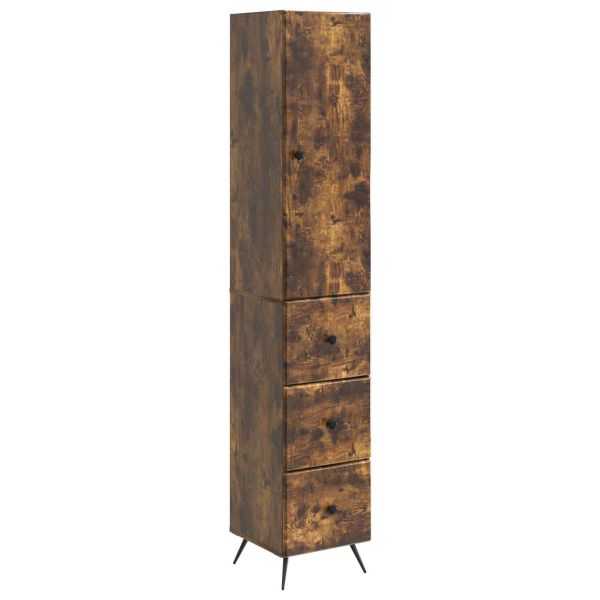 Комплект шкафове 2 pcs Опушен дъб 34,5 x 34,5 x 90 см