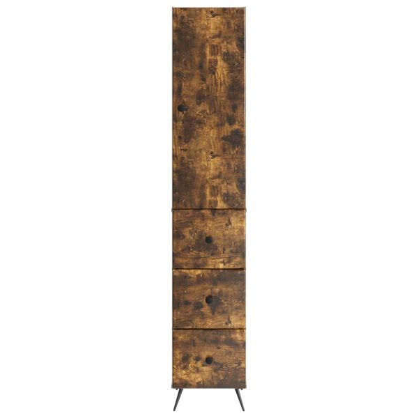 Комплект шкафове 2 pcs Опушен дъб 34,5 x 34,5 x 90 см