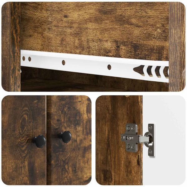 Комплект шкафове 2 pcs Опушен дъб 34,5 x 34,5 x 90 см