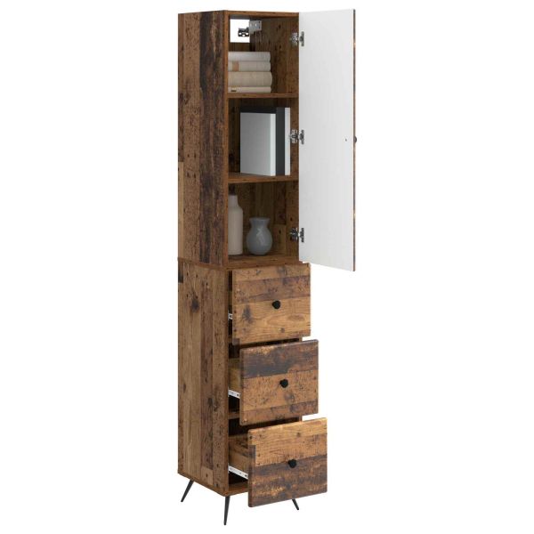 Комплект шкафове 2 pcs Старо дърво 34,5 x 34,5 x 90 см
