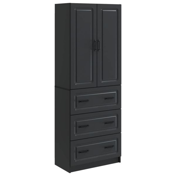 Комплект шкафове 2 pcs Черно 66 x 34,5 x 87 см