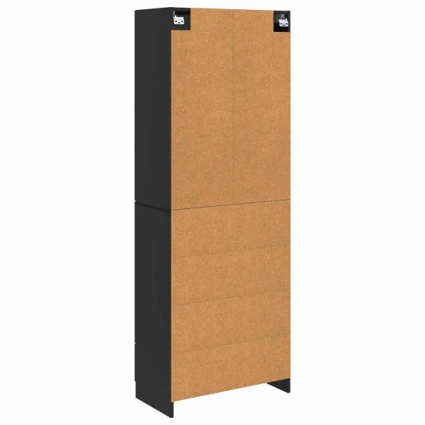 Комплект шкафове 2 pcs Черно 66 x 34,5 x 87 см