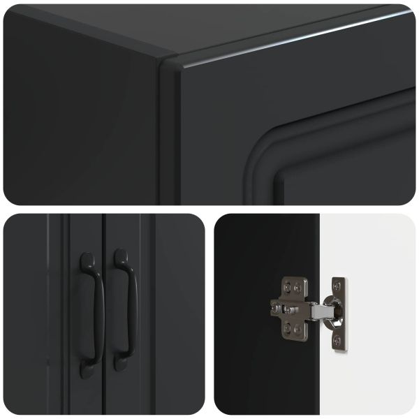 Комплект шкафове 2 pcs Черно 66 x 34,5 x 87 см